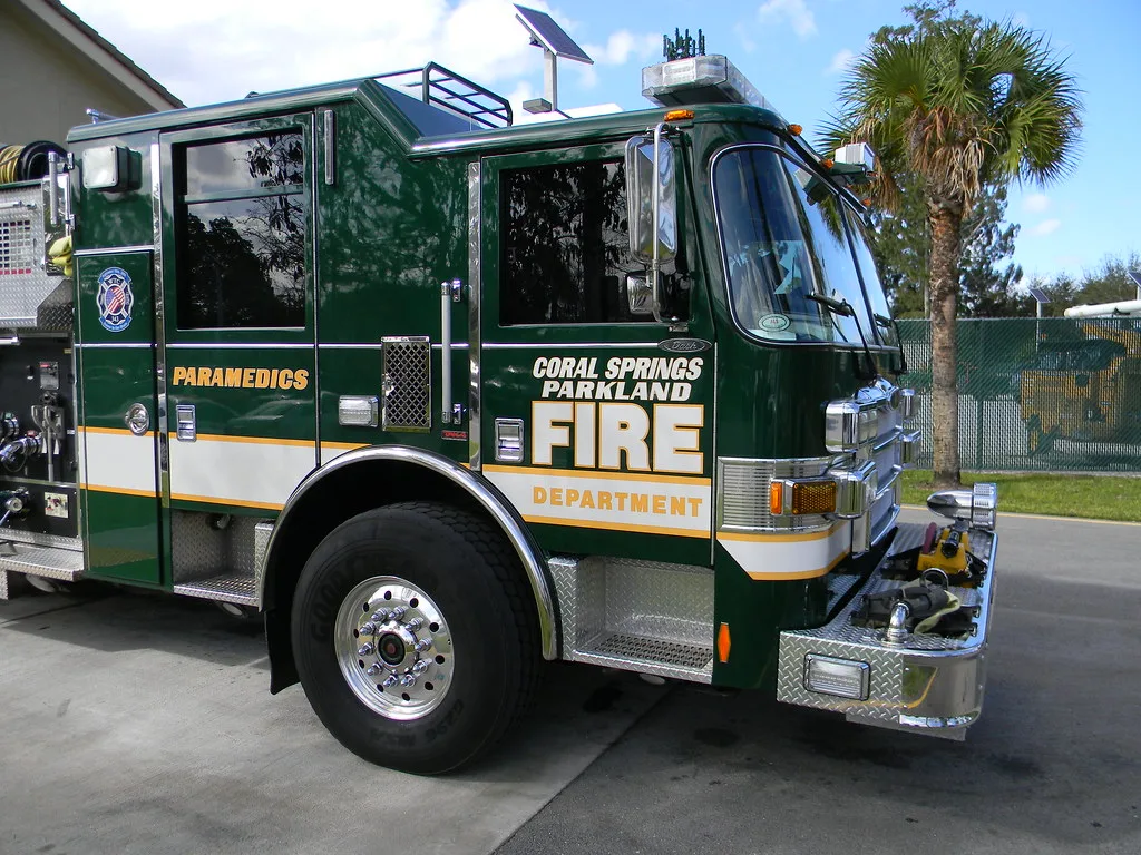 A Coral Springs-Parkland Fire Department engine.
