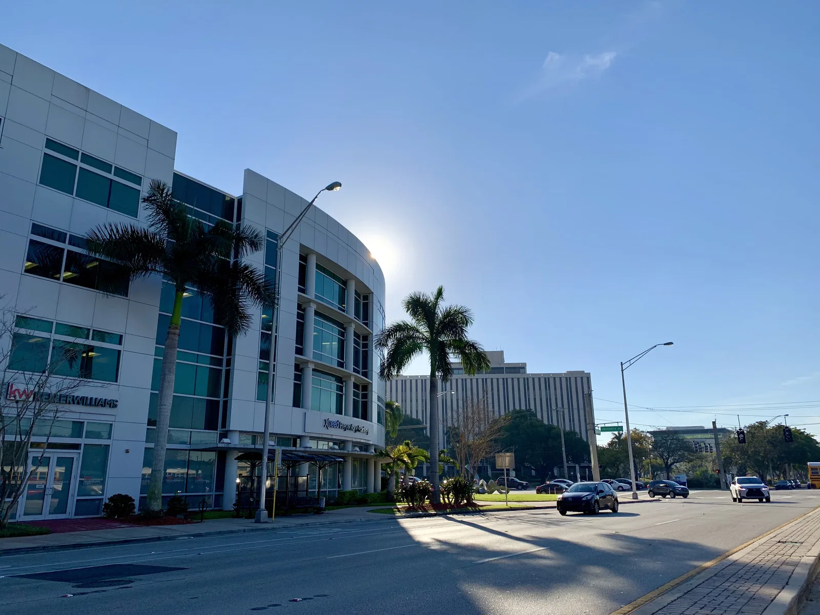 Buildings in downtown Coral Springs, near Sample Road and University Drive