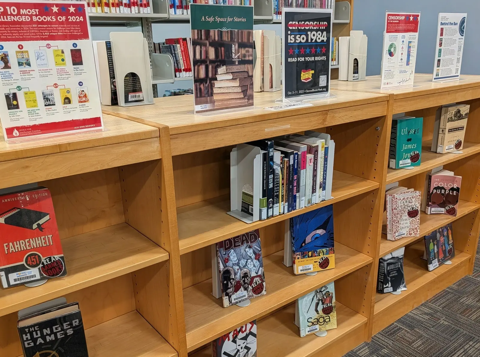 The Book Sanctuary display inside Broward County Library's Northwest Regional Library on University Drive in Coral Springs.