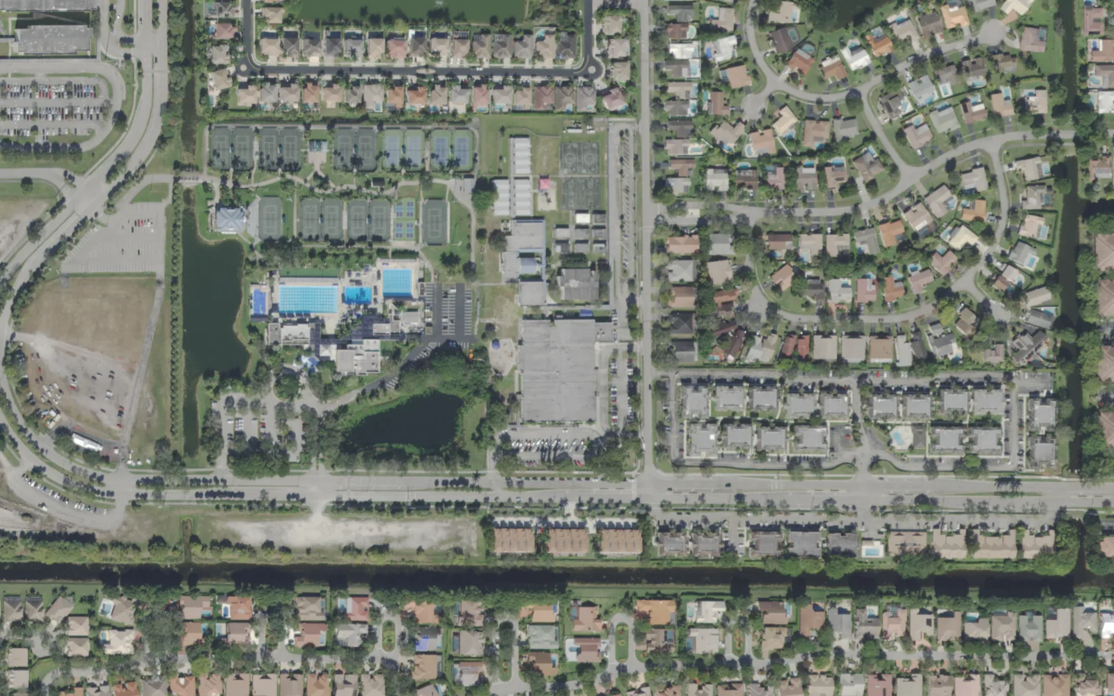 Westchester Elementary School's campus on Royal Palm Boulevard in western Coral Springs, seen from the air