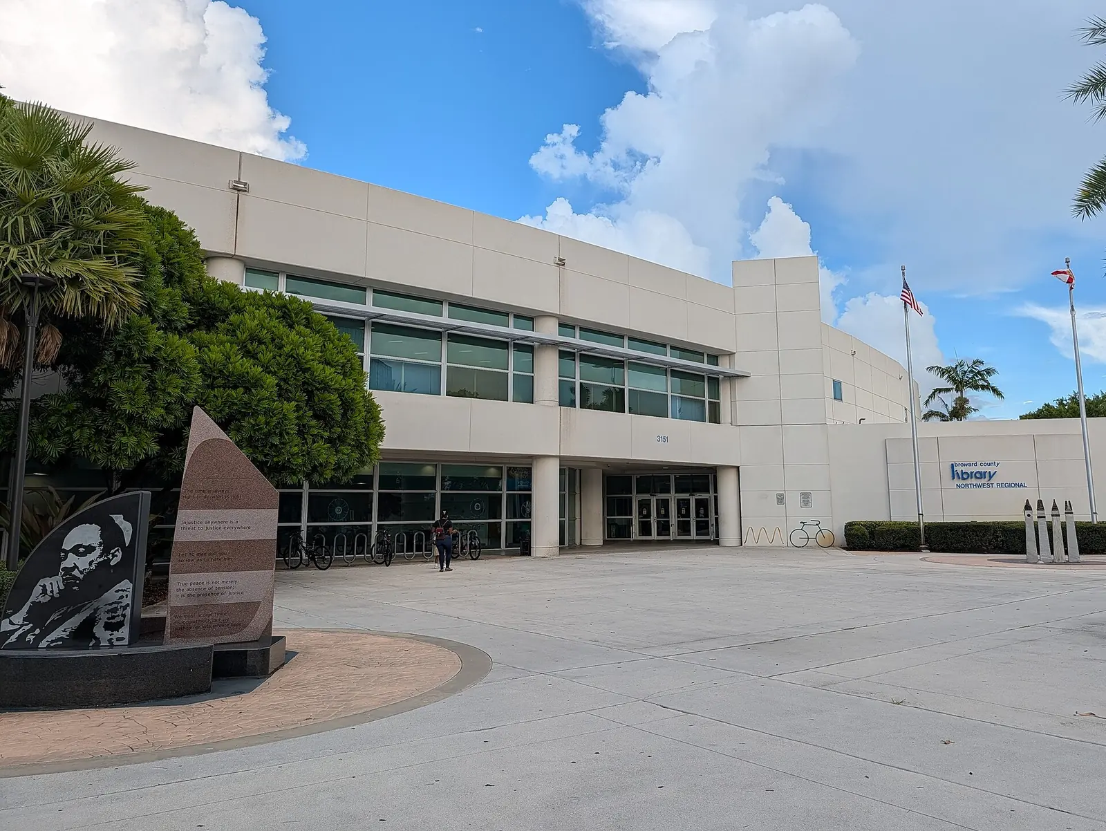 Broward County Library's Northwest Regional Library on University Drive in Coral Springs, an early voting site